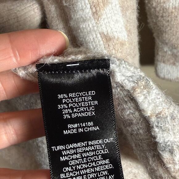 Frye the cozy cardigan long length open front geometric print size XXL - Picture 7 of 8